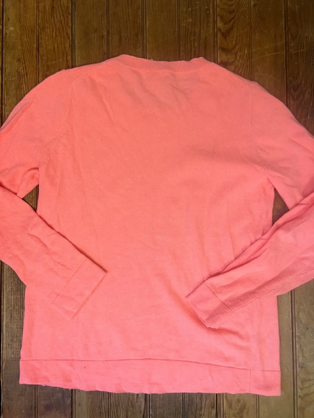 J. Crew women’s Coral/Pink Crewneck Sweater lightweight cotton wall blend